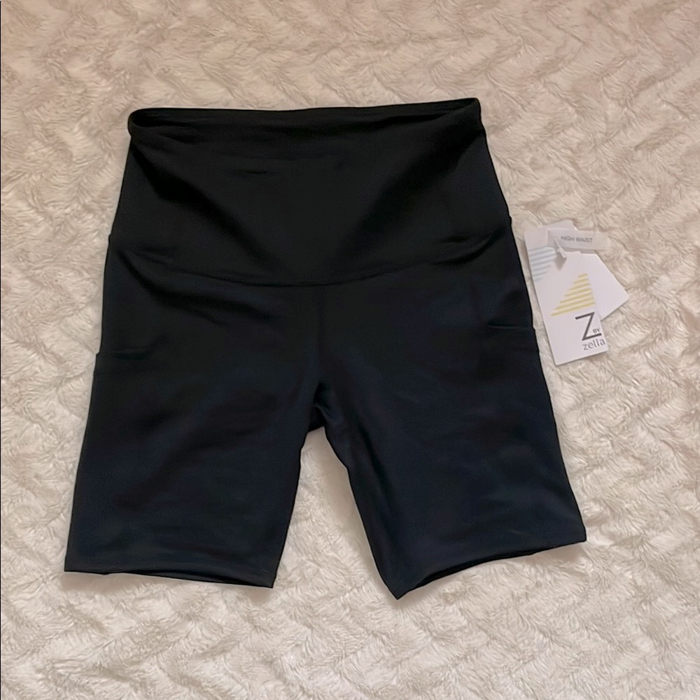 Z by Zella Black High Waist Bike Shorts Yoga Active